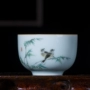Kung Fu Tea Cup Tea Tea Tea Set Master Cup Cup Single Cup Cup nhỏ Cup Pastel Glaze trên Jingdezhen Shadow Celadon bình pha trà giữ nhiệt
