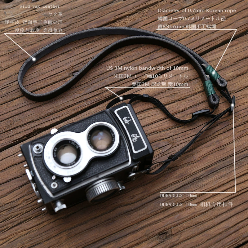 Máy ảnh BHW15mm dây đeo bằng da dây đeo vai nhiếp ảnh gia DSLR với Canon Nikon Sony có thể điều chỉnh độ dài - Phụ kiện máy ảnh DSLR / đơn tripod bạch tuộc