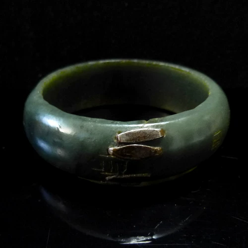 Юджианский антикварный антикварный древний нефритовый старый нефрит, браслет -сумка покойной юта, старая сумка, старая сумка, действительно нефрито