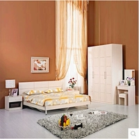 Bộ bàn ghế phòng ngủ gồm sáu bộ giường đôi sofa gỗ đơn giản