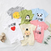 2018 mùa hè nữ bé onesies bé áo choàng bé romper bông wagon quần áo quần áo sơ sinh 0-1-2 tuổi quan ao tre em