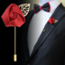 Phù hợp với phụ kiện Châu Âu và Mỹ thời trang tiệc cưới tiếp nhận hoa hồng trâm trâm nam giới và phụ nữ màu xanh đỏ Trâm cài