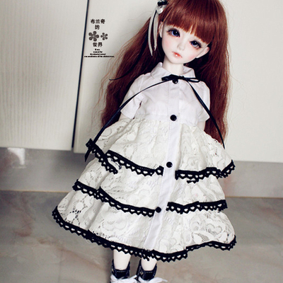taobao agent [Branci] BJD SD doll clothes 6 cents, 4 cents, 3 cents white lace cake skirt, princess skirt