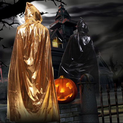万圣节披风 黑色披风巫师袍舞会死神斗篷加大吸血鬼恶魔披风男