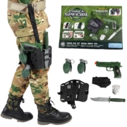 Bộ đồ chơi quân sự cho trẻ em Bộ súng trinh sát cho bé Thiết bị CS Battle Outdoor Model Đạo cụ Súng lục lựu