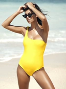 AliExpress mới thời trang châu Âu và Mỹ một vai rắn màu vàng gợi cảm áo tắm một mảnh BIKINI áo tắm mùa xuân nóng bỏng phụ nữ