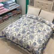 Một mảnh giường ngủ sinh viên bông chăn 1,5m 1.8m bình dị bông Hàn Quốc twill Single Double chăn đơn - Quilt Covers