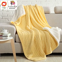 Hengyuanxiang cotton cộng với nhung dệt kim hai mặt ấm chăn giản dị len cừu chăn chăn lông cừu giá rẻ