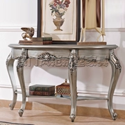 Phong cách khổng lồ Châu Âu cổ điển bàn hiên nhà Mỹ chạm khắc bàn hiên sang trọng phòng khách tiền sảnh đồ gỗ rắn - Bàn / Bàn