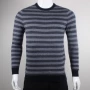 M4 [break code đặc biệt] của nam giới kinh doanh bình thường áo len áo len phù hợp với sọc mất đặc biệt áo thun nam cổ tròn