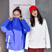 S nhà gốc của phụ nữ mùa thu 2018 mới Châu Âu và Mỹ thể thao trùm đầu áo len Hàn Quốc dài tay áo thể thao phụ nữ