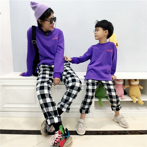 Осенние модные штаны для отдыха, семейный стиль, 2019, в корейском стиле