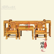 Bàn ghế gỗ nguyên khối Việt Nam Jinsi Nanmu phòng khách cổ Zhongtang Linh Chi Ghế trường hợp để bàn hoa đứng sáu bộ - Bàn / Bàn