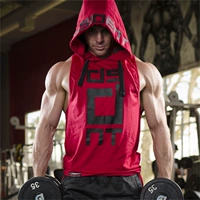 SỐNG FIT Thể Thao Nam Thể Dục Vest Ngoài Trời Chạy Đào Tạo Không Tay Trùm Đầu Vest Bông Lỏng Thoáng Khí áo thun thể thao có cổ