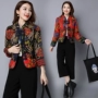 Phong cách Trung Quốc 2018 mùa đông phong cách quốc gia khâu hoa vải retro khóa quilted áo khoác ngắn cotton áo khoác cotton - Bông thời trang áo phao nữ