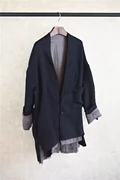 2018 mô hình đầu mùa thu niche dark thiết kế silhouette linen jacquard phù hợp với áo khoác ngắn nữ