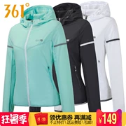 361 độ của phụ nữ đích thực thể thao áo gió mùa xuân mới 361 nhanh chóng làm khô trùm đầu kem chống nắng áo khoác nữ phiên bản Hàn Quốc