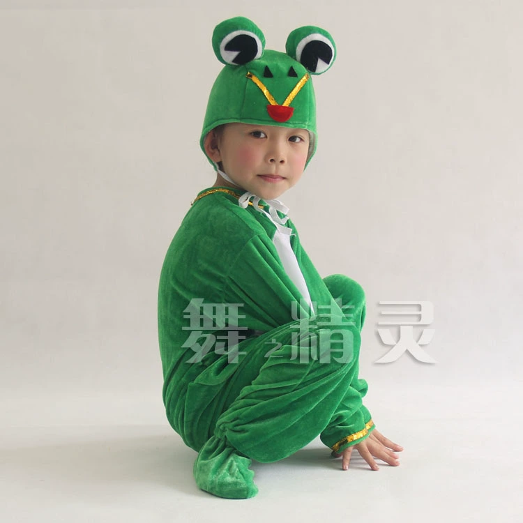 Khuyến mãi mới dành cho người lớn trẻ em phụ huynh-trẻ em trang phục sân khấu kịch trang phục động vật thủy sinh mô hình ếch Trang phục biểu diễn - Trang phục