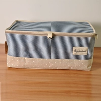 Большой ящик для хранения, ткань, одежда, водостойкая коробка для хранения, одеяло, корзина для хранения, из хлопка и льна