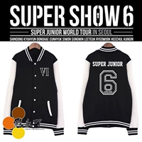 Buổi hòa nhạc Super Junior SUPER SHOW6 mới với nam và nữ cộng với đồng phục bóng chày hỗ trợ nhung - Thể thao sau quần áo nỉ nam adidas