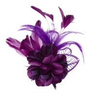 Feather trâm brooch pin nữ hoa cái mũ Hàn Quốc vải trâm máy chủ đám cưới tùy chỉnh vai phụ kiện hoa trâm cài áo đại