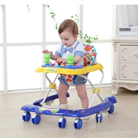 Xe đẩy cho bé Walker Đi bộ chống rollover Rơi Baby Walker đa năng 6-18 tháng Đồ chơi trẻ em xe con gà tập đi