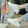 Mùa hè 2018 mới giày trắng hoang dã giày sinh viên Giày vải Hàn Quốc giày đế dày đế bằng phẳng giày trắng giày sneaker nữ trắng
