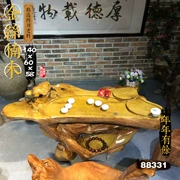 Jinsi Nanmu toàn bộ rễ khắc bàn cà phê cây rễ bàn trà đặc biệt bàn trà gỗ hồng mộc tại chỗ gỗ gụ bàn trà - Các món ăn khao khát gốc