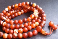 Натуральные красные агатовые матовые бусины, четки из круглых бусин, ожерелье, браслет, 108 бусин
