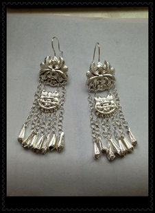 Miao Yin Pure TCM Earrot Costume TV Series Special Long Su Lotus Earrings Drunk Linglong Liu Shishi Same