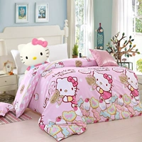 Mảnh duy nhất bông quilt cover hello kitty trẻ em phim hoạt hình quilt bông hello kitty kt công chúa duy nhất tùy chỉnh chăn tuyết nhung