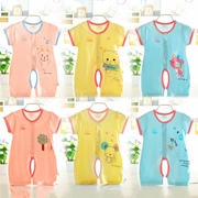 Đặc biệt hàng ngày bé onesies mùa hè 3 quần áo 6 tay áo ngắn 9 trẻ sơ sinh 1-2 tuổi người đàn ông và phụ nữ cao trào mở nửa năm