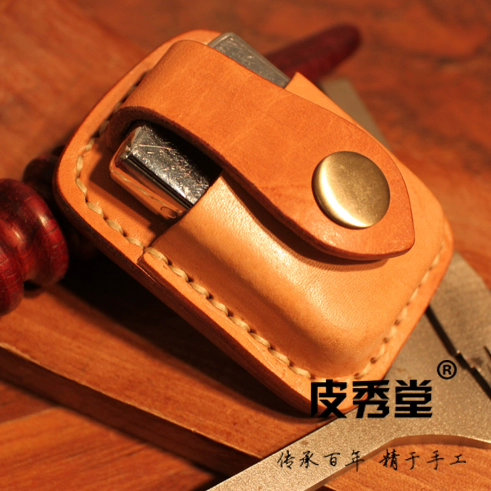 Зажигалка, кожаный чехол ручной работы, Италия, воловья кожа