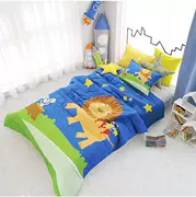 "Hàn Quốc mua sắm" G386 phim hoạt hình sư tử phòng chống mite trẻ em bông Bộ đồ giường gói - Bộ đồ giường trẻ em