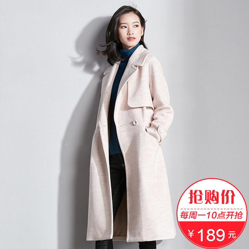 [189 nhân dân tệ] Van Gogh giải phóng mặt bằng nho áo len nữ phần dài 2017 mùa đông Hàn Quốc phiên bản của eo áo len