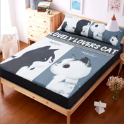 Giường mèo đen trắng 笠 giường đơn 1,8x2.0m Giường đôi 1,5m Hàn Quốc Khăn trải giường Simmons trải giường 2.0m trải giường 2.0m