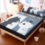 Giường mèo đen trắng 笠 giường đơn 1,8x2.0m Giường đôi 1,5m Hàn Quốc Khăn trải giường Simmons trải giường 2.0m trải giường 2.0m mẫu ga giường spa