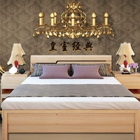 giường ngủ 1,8 giá Mitt chủ đôi phòng ngủ gỗ tiết kiệm 1,5 2 m 2,2 m giường gỗ Trung Quốc hiện đại - Giường giường đơn gấp gọn