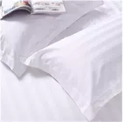 Khách sạn khách sạn bộ đồ giường bằng vải bông sọc ba centimet trắng mã hóa satin vỏ gối