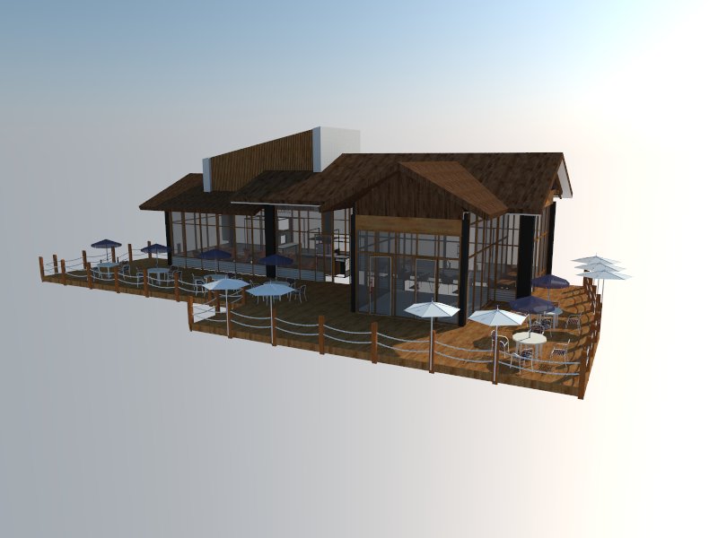 T149 湿地公园滨水临水建筑设计木屋 中式木质茶楼茶室 露...-1