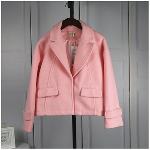 Lixin giảm giá của phụ nữ ★ L Lian loạt quầy phiên bản Châu Âu của đoạn ngắn hào phóng trơn vai phù hợp với cổ áo áo len