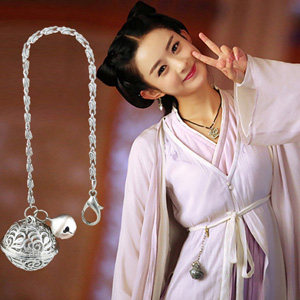 diy饰品材料配件 花千骨赵丽颖宫铃铃铛手链挂链万字链包包链