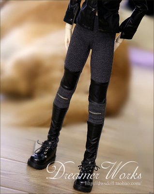 taobao agent SD/BJD/AOD 4 points 3 -point elastic pants leather stitching elastic slim pants 1/4,1/3, uncle Zhuang uncle