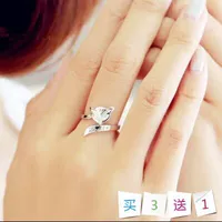 Nhẫn bạc sterling sterling nữ chữ Nhật Bản và Hàn Quốc trang sức ngón tay sống cáo nhẫn nhẫn đuôi nhẫn bạc trang trí nhẫn nhẫn cưới vàng 18k