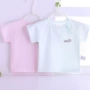 Quần áo trẻ sơ sinh bé jacquard ngắn tay T-Shirt mùa hè nam giới và phụ nữ bé cotton ngắn tay áo mùa hè mùa xuân 0-4 tuổi áo ba lỗ bé gái 