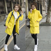 Pháp quần áo ngoài trời áo khoác nữ windproof không thấm nước Tây Tạng du lịch leo núi quần áo mùa xuân và mùa thu áo trong dài áo gió