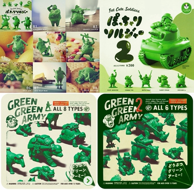 taobao agent Panda Cave TOMY Gacha Green Soldiers Greedy Fat Legion Fat Boy Gourmet Corps Green Animal Legion