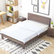 Đăng nhập 1.5 m thông 2 người giường gỗ gỗ rắn giường đôi 1.8 phòng ngủ óc chó giường sồi hiện đại nhỏ gọn