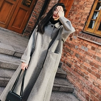 2018 chống mùa chế biến mới Hàn Quốc phiên bản của kích thước lớn tính khí nữ thần đoạn dài trên đầu gối xương cá áo len lông nữ áo khoác len nữ