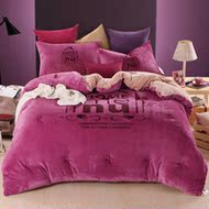 Đặc biệt san hô fleece mùa đông dày lên ấm áp đám cưới quilt flannel giường đơn đôi lõi mùa đông